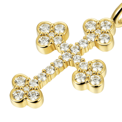 Moissanite Bottoni Cross Pendant