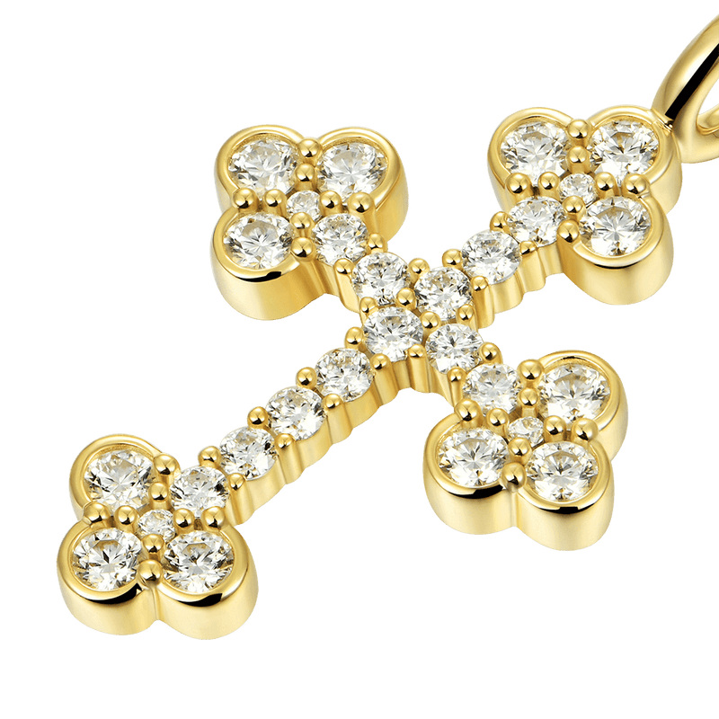 Moissanite Bottoni Cross Pendant - APORRO