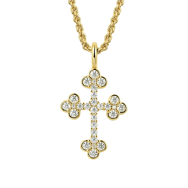 Moissanite Bottoni Cross Pendant - APORRO