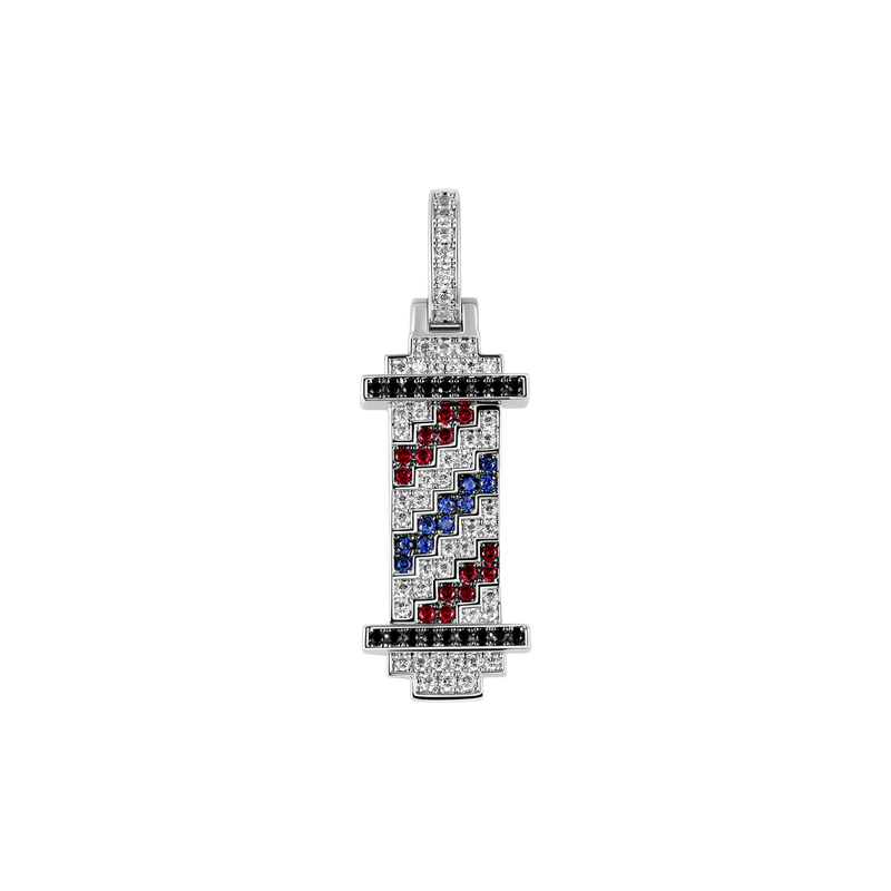Retro Pixel Barber's pole Pendant - APORRO