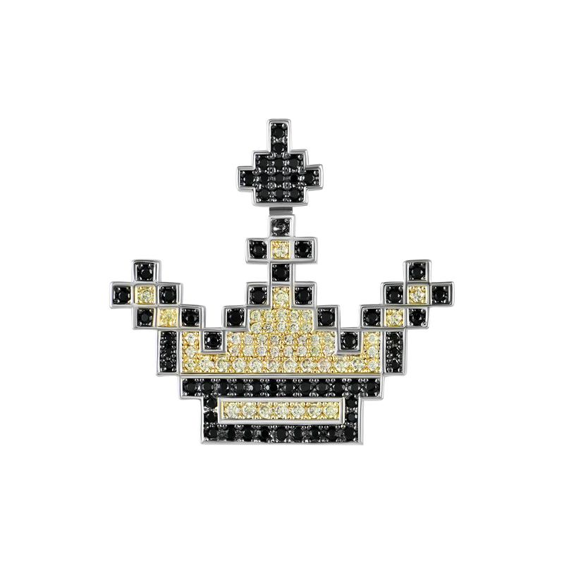 Retro Pixel Crown Pendant - APORRO