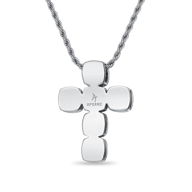 Radiant Cut Clustered Cross Pendant - APORRO