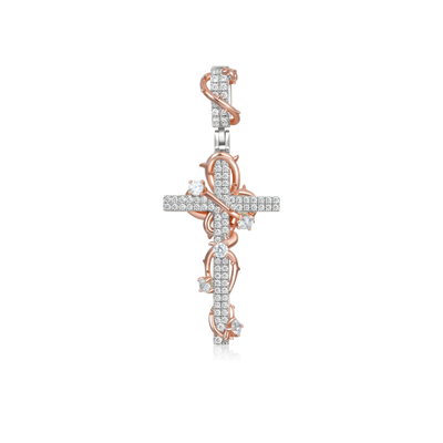 Thorned Rose Cross Pendant