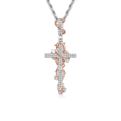 Thorned Rose Cross Pendant