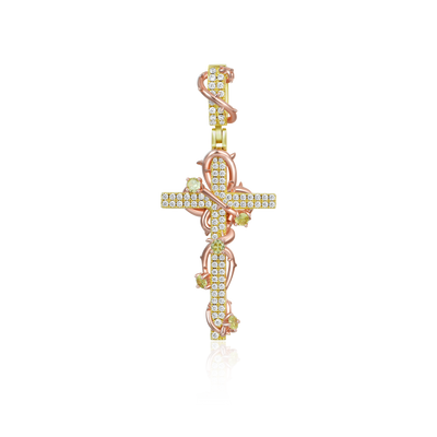 Thorned Rose Cross Pendant