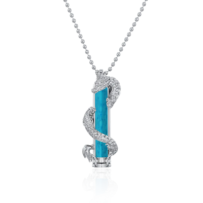 WONG Ⅱ Iced Out Turquoise Column Pendant