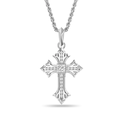 Rhombus Radiance Cross Pendant