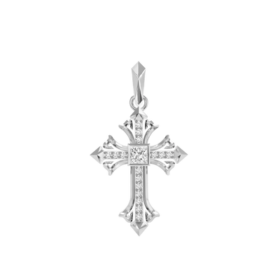 Rhombus Radiance Cross Pendant