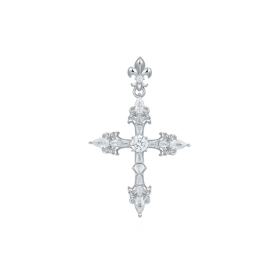 Fleur De Lis Cross Pendant