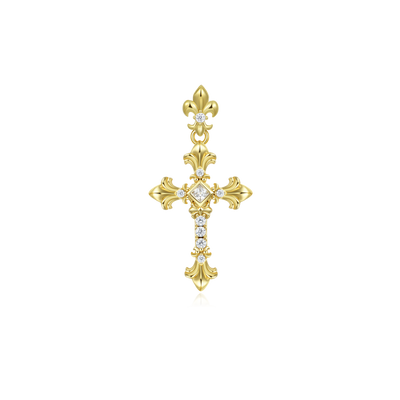 Knight Flower Cross Pendant