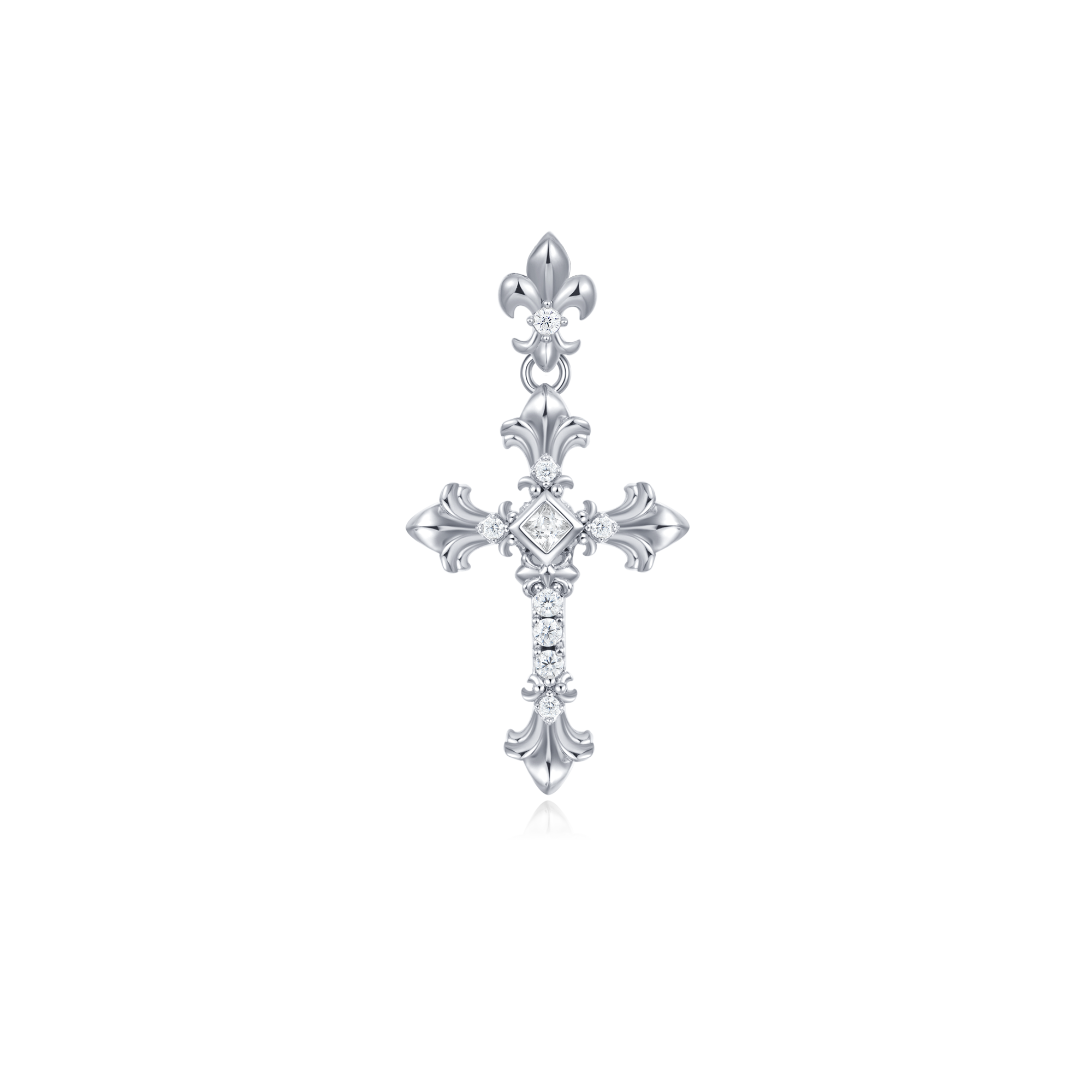 Knight Flower Cross Pendant