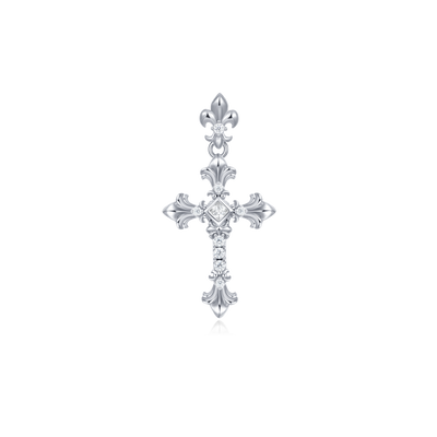 Knight Flower Cross Pendant