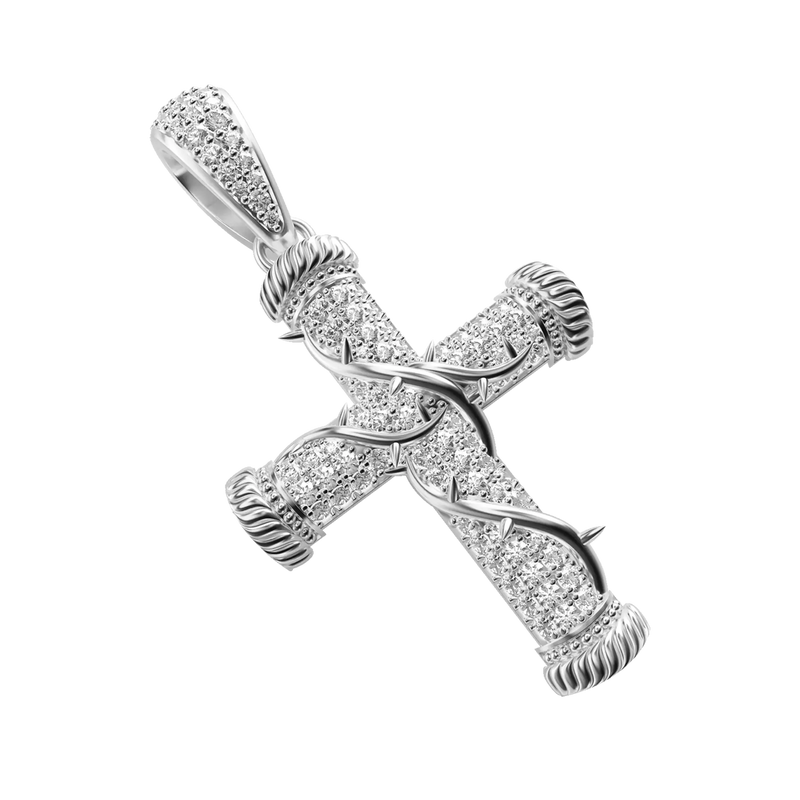 Roman Pillar Thorn Cross Pendant - APORRO