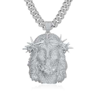 Jesus Piece Fully Iced Pendant - Large