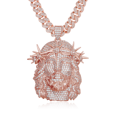 Jesus Piece Fully Iced Pendant - Large