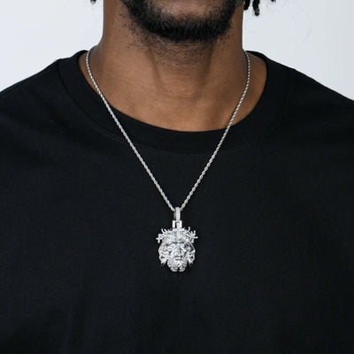 Moissanite Jesus Piece Iced Pendant