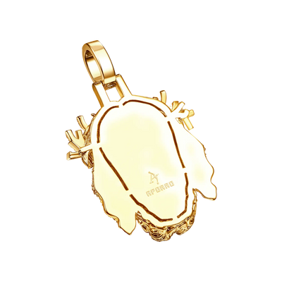 38mm Jesus Piece Brass Iced Pendant