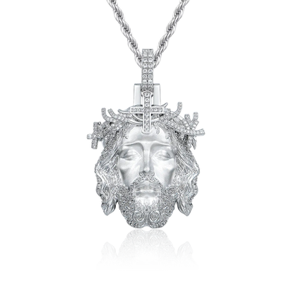 Ice Divine Shine Jesus Pendant & Chain Set