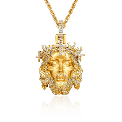Moissanite Jesus Piece Iced Pendant