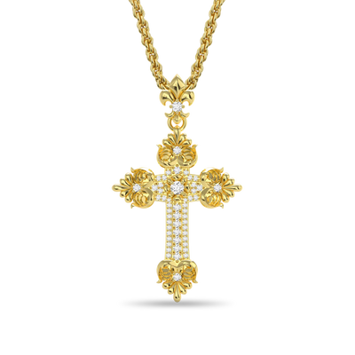 Corinthian Order Style Cross Pendant