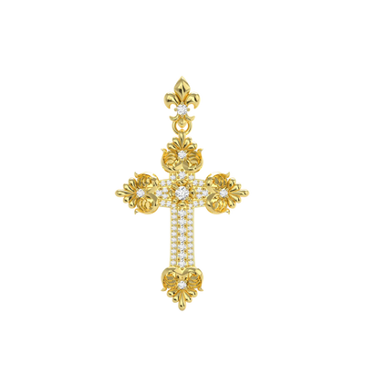 Corinthian Order Style Cross Pendant