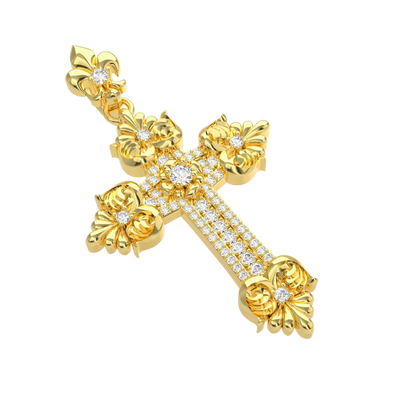 Corinthian Order Style Cross Pendant