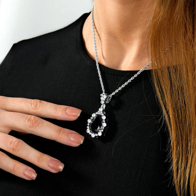 Enigma Black Teardrop Pendant