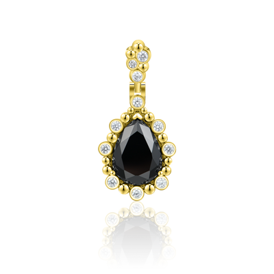 Enigma Black Teardrop Pendant