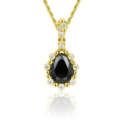 Enigma Black Teardrop Pendant