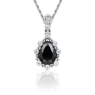 Enigma Black Teardrop Pendant