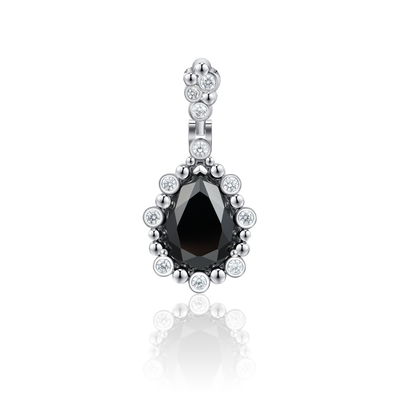 Enigma Black Teardrop Pendant