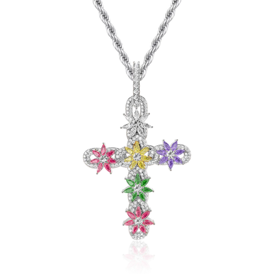 Lily Infinity Cross Pendant