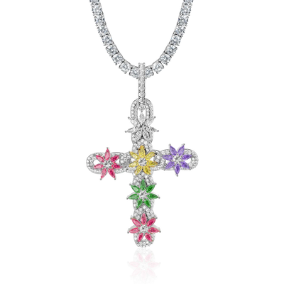 Lily Infinity Cross Pendant