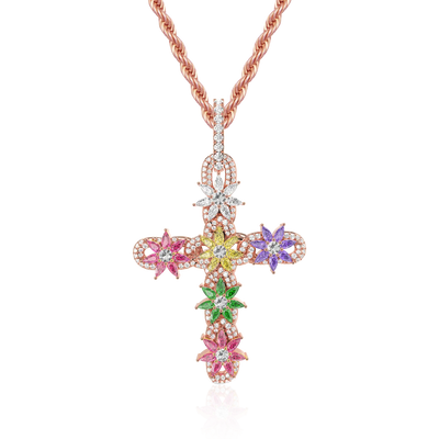Lily Infinity Cross Pendant