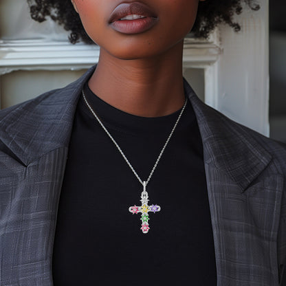 Lily Infinity Cross Pendant