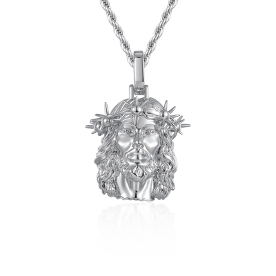 Jesus Piece Plain Gold Pendant - Micro