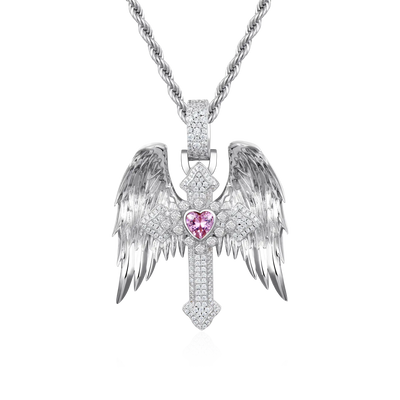 Guardian Wings Cross Pendant - Medium