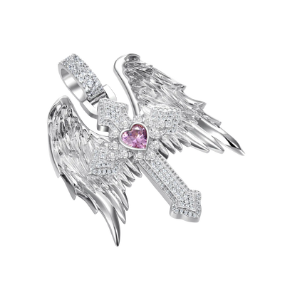 Guardian Wings Cross Pendant - Medium