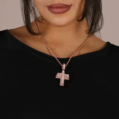 Brilliance Layered Cross Pendant