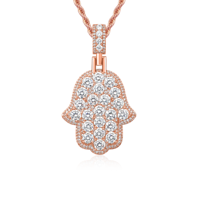 Brilliance Layered Hamsa Pendant