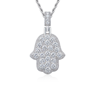 Brilliance Layered Hamsa Pendant