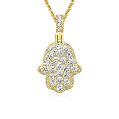 Brilliance Layered Hamsa Pendant