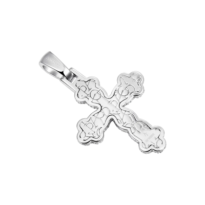 Moissanite Opal Bloom Cross Pendant
