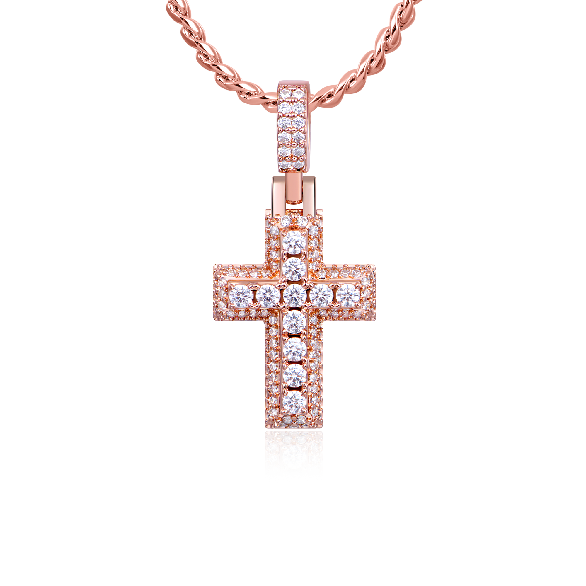Brilliance Layered Cross Pendant & Chain Set