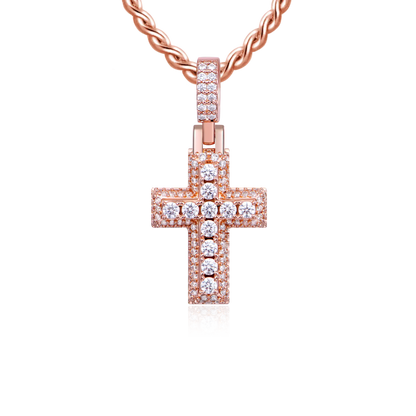 Moissanite Brilliance Layered Cross Pendant - Small – APORRO Moissanite Brilliance Layered Cross Pendant - Small – APORRO