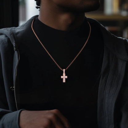 Brilliance Layered Cross Pendant - Small
