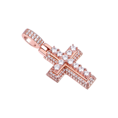 Brilliance Layered Cross Pendant - Small