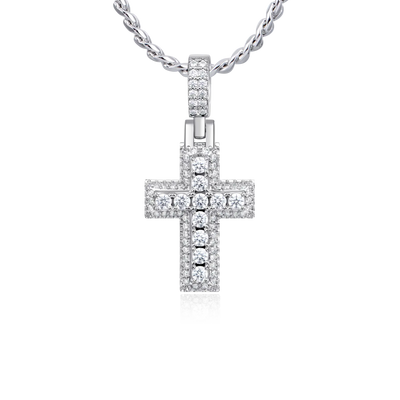 Brilliance Layered Cross Pendant - Small
