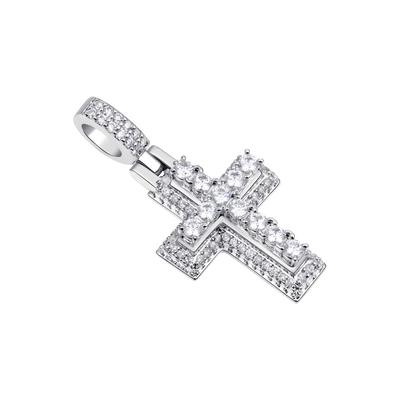 Brilliance Layered Cross Pendant - Small