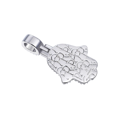 Moissanite Brilliance Layered Hamsa Pendant - Small